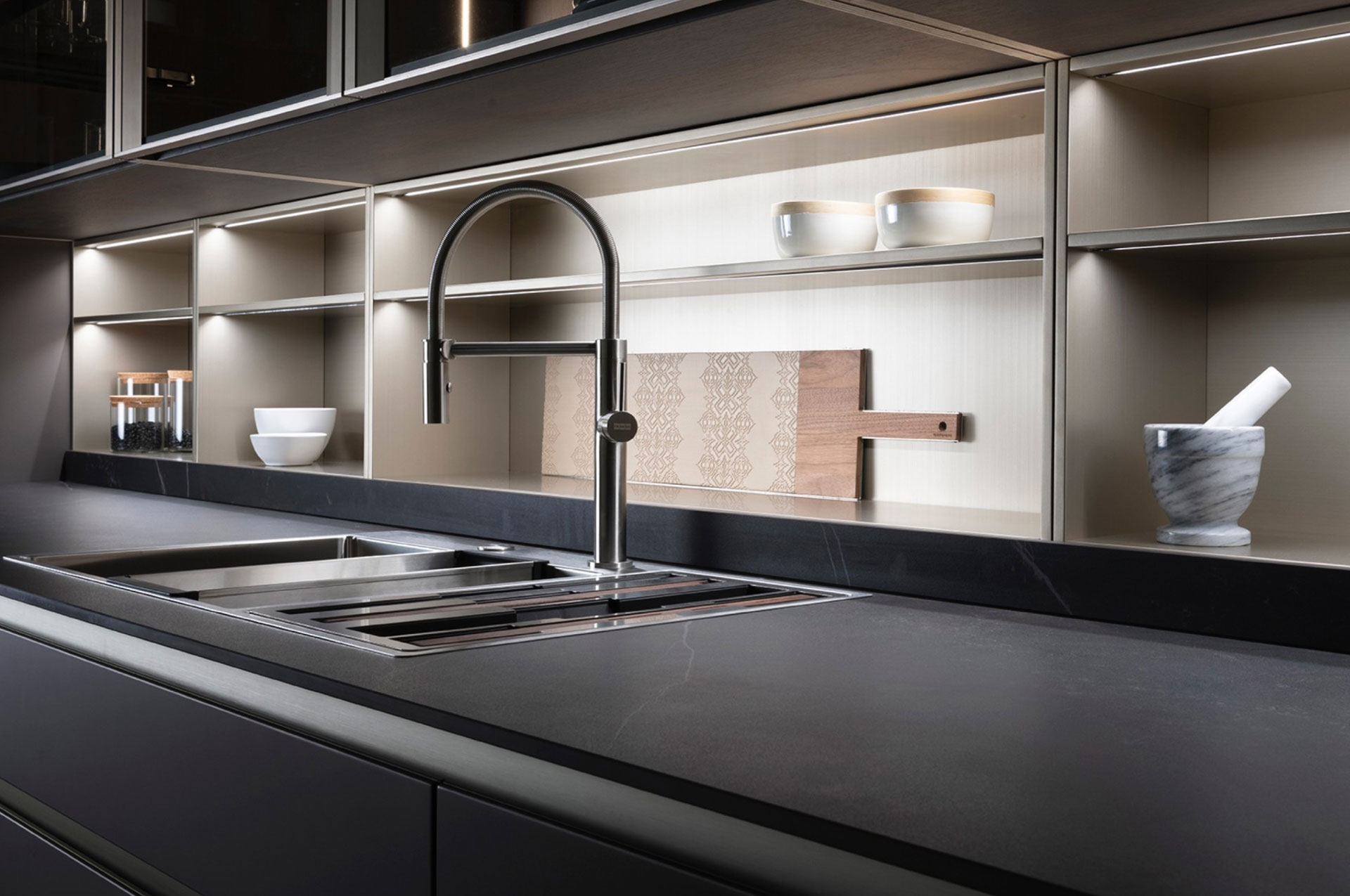 Amenagement de cuisine de haut de gamme et luxe design en Valais