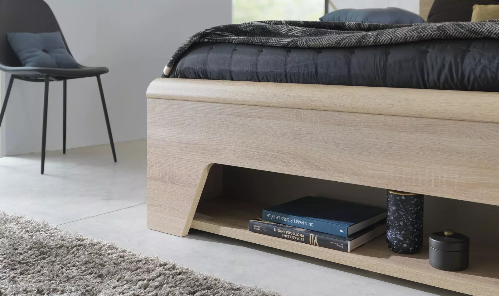 Meubles Celio Lit avec tiroirs de rangement 2 places – Image 5